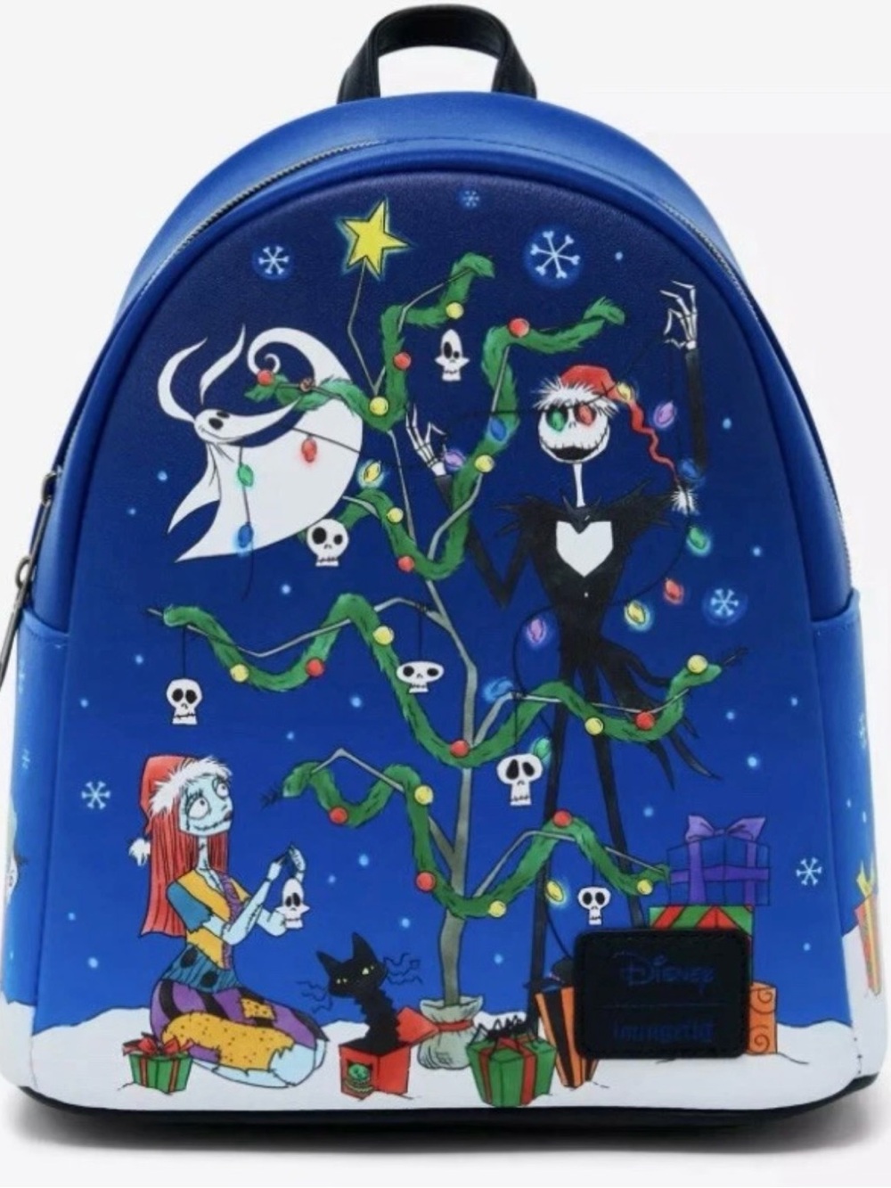 Disney The Nightmare Before Christmas loungefly mini backpack with holiday art